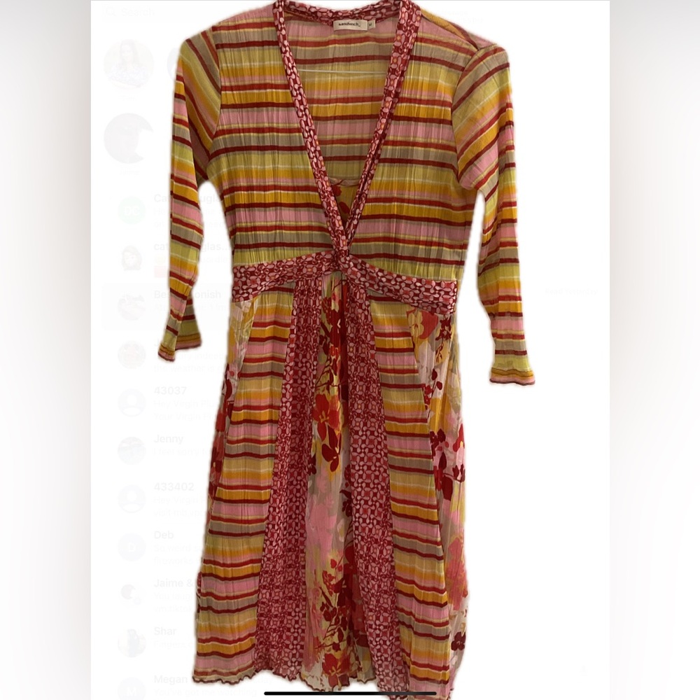 Sandwich_ Cute colourful floral Retro  Mesh Dress with adjustable built in Cami.